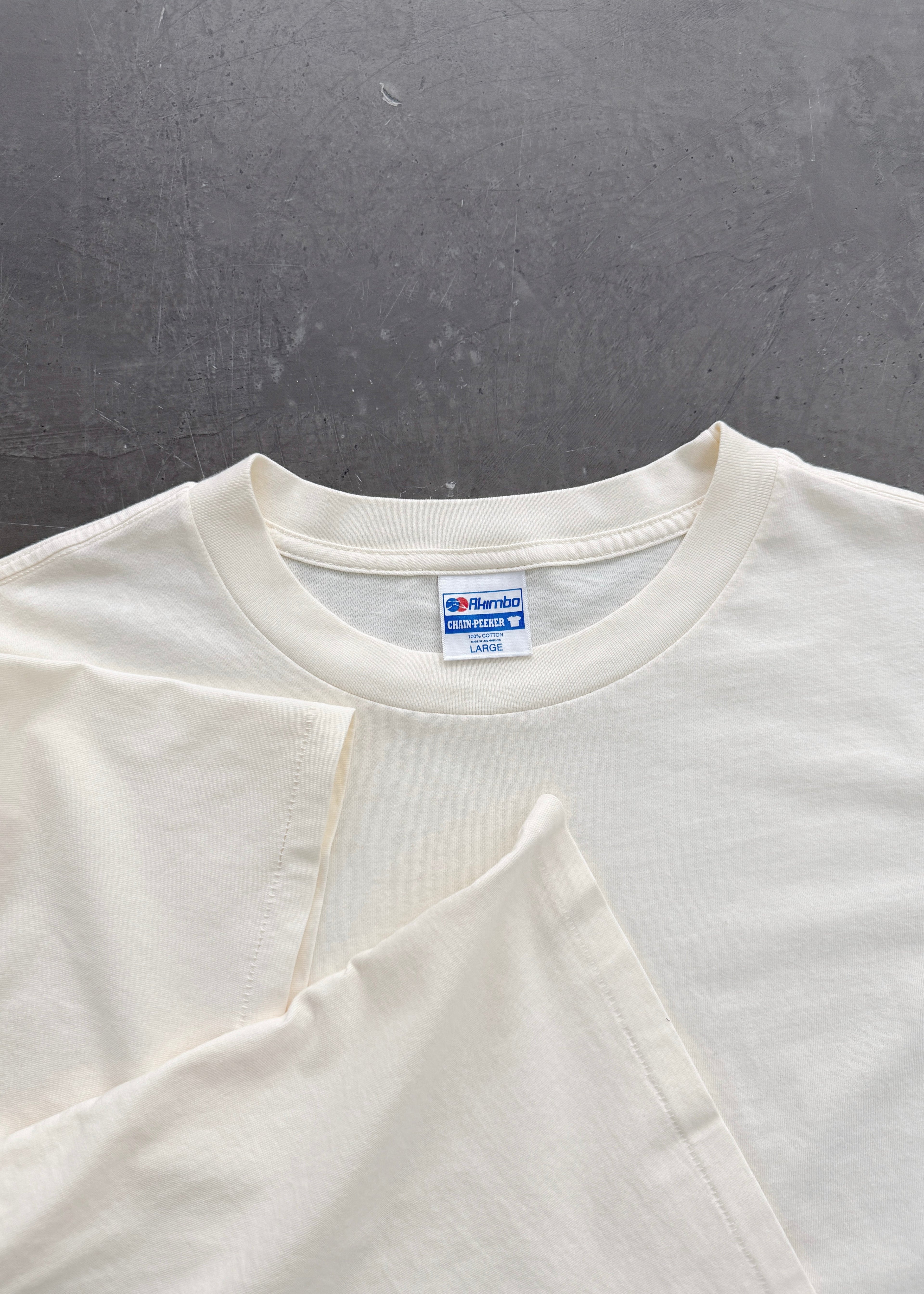 “CHAIN PEEKER” MID WEIGHT TEE - CREAM
