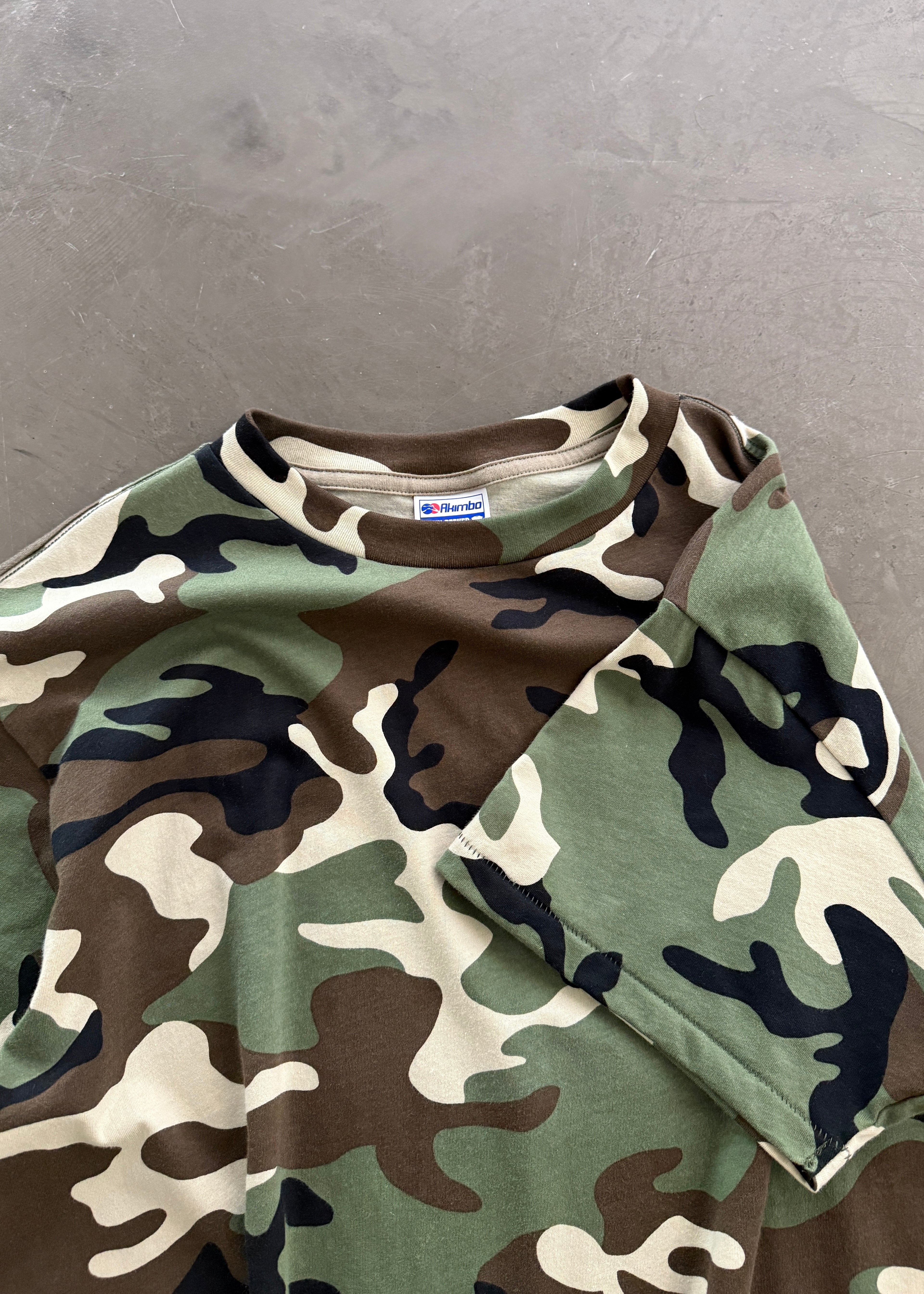 “CHAIN PEEKER” SINGLE STITCHED TEE - WOODLAND CAMO