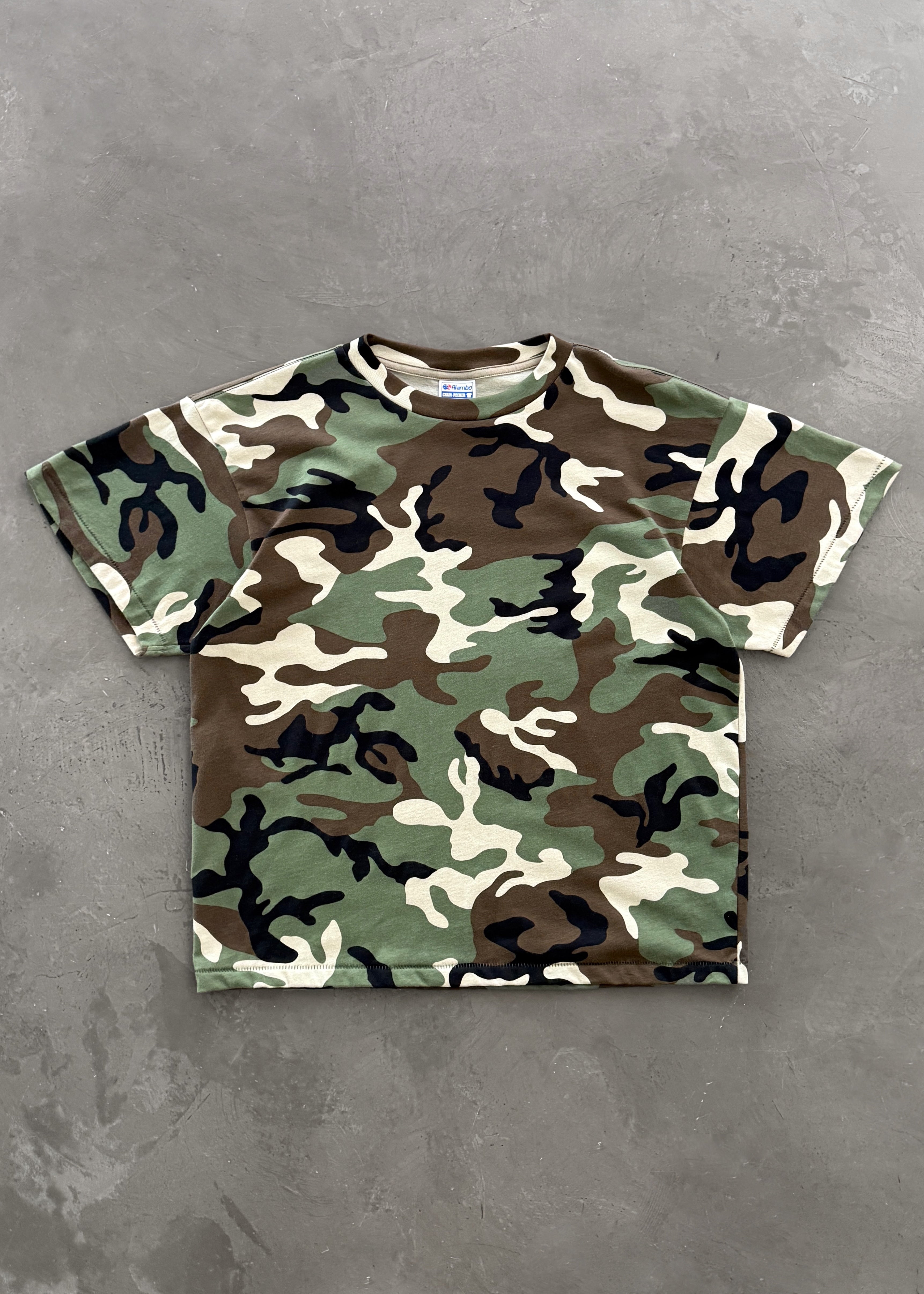 “CHAIN PEEKER” SINGLE STITCHED TEE - WOODLAND CAMO