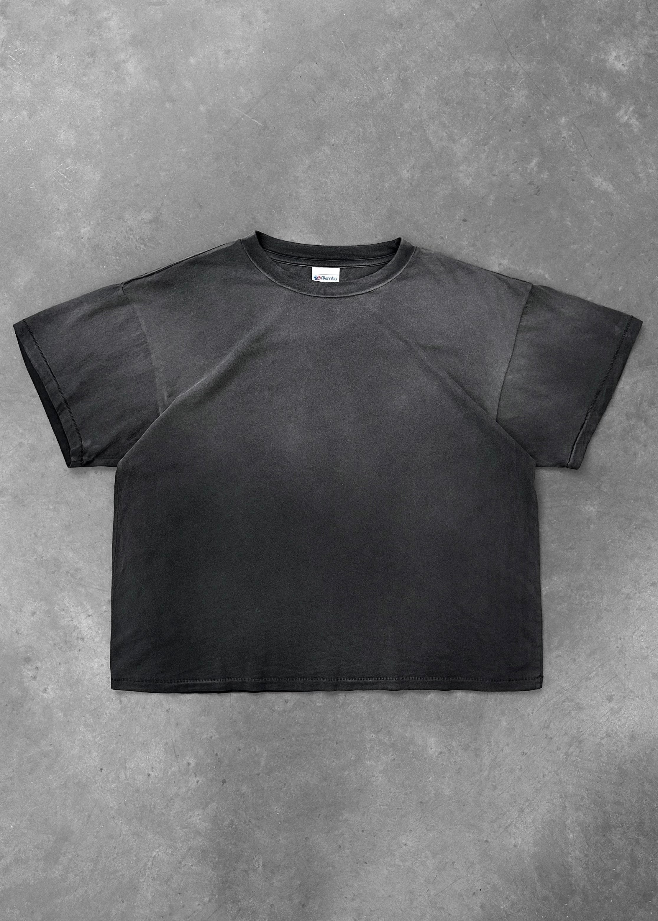 “CHAIN PEEKER” SINGLE STITCHED TEE - SUN FADED BLACK
