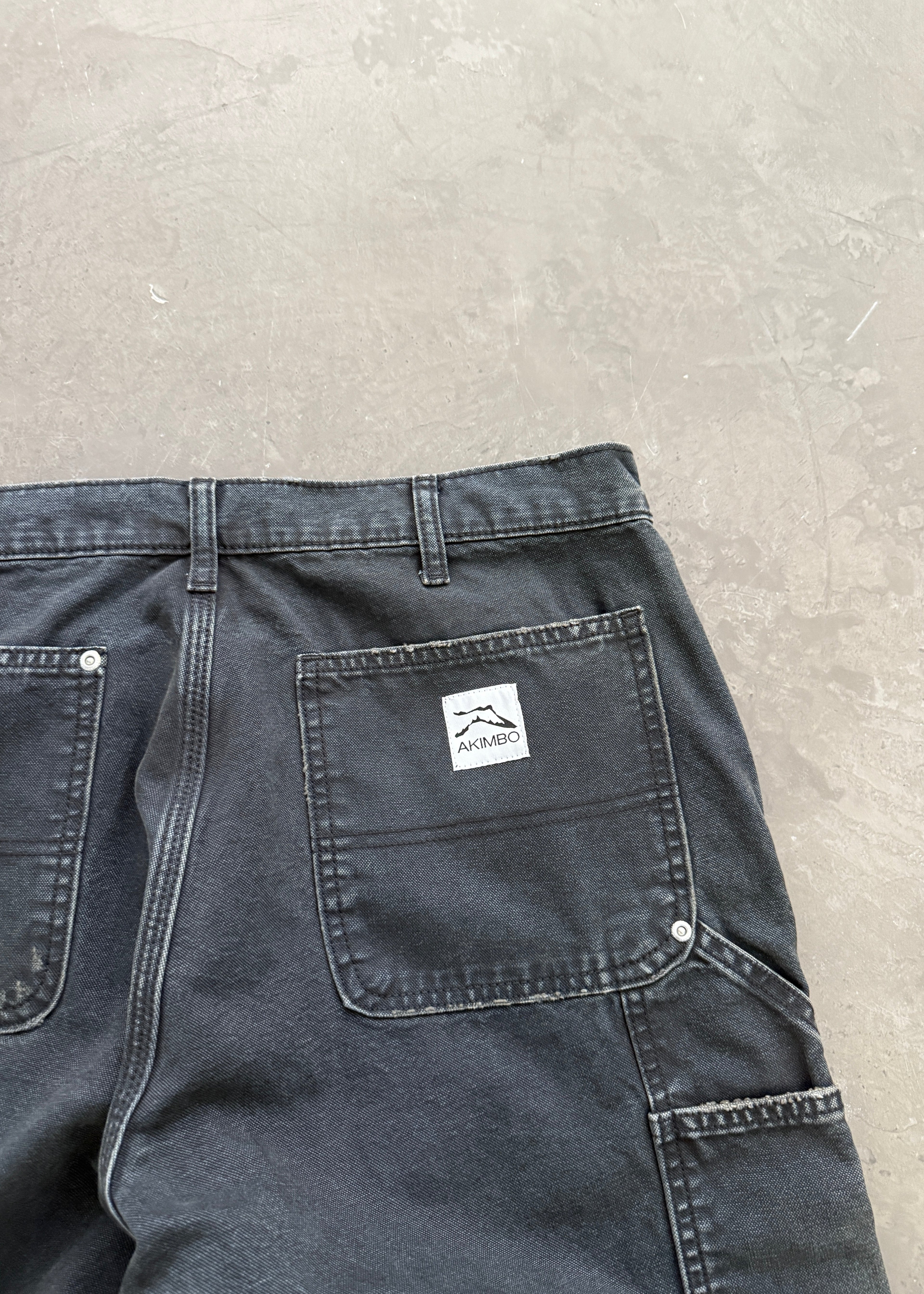 AKIMBO CANVAS DOUBLE KNEES - DIRTY BLACK